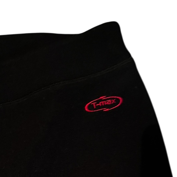 Fleece Black Leggings with T-Max Logo - Picture 2 of 2